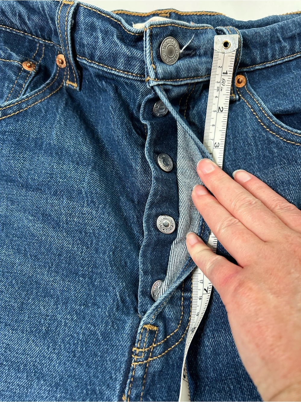 Levis Ribcage Boot Cut High-Rise Denim Jeans Size 30x33 Classic Button Fly - Picture 9 of 13